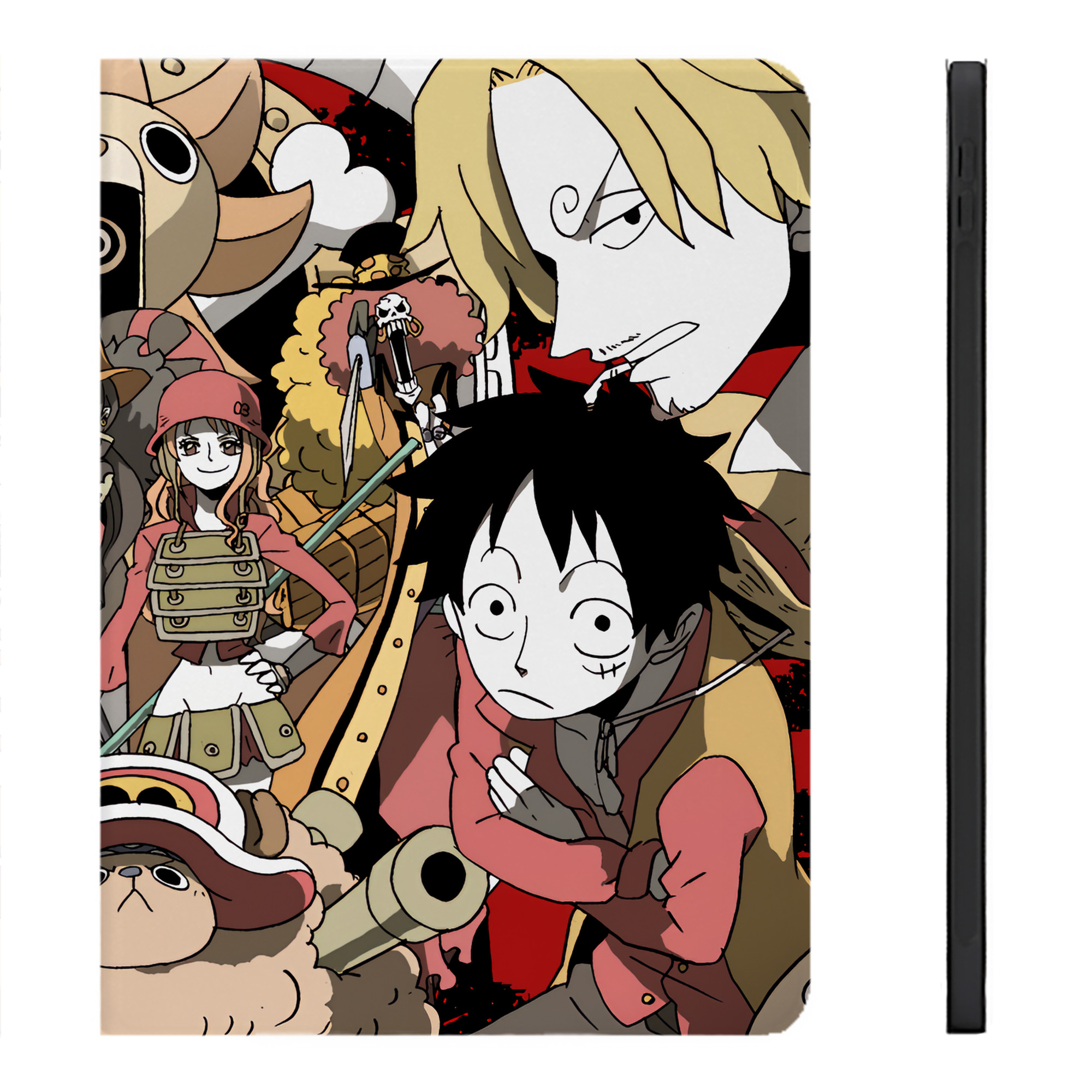 （画像用） ワンピース ONE PIECE IPadケース ペンホルダー付き ブックスタイルデザイン